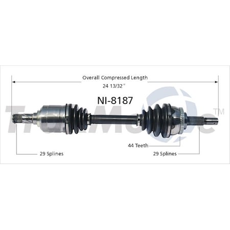 Surtrack Axle Cv Axle Shaft, Ni-8187 NI-8187